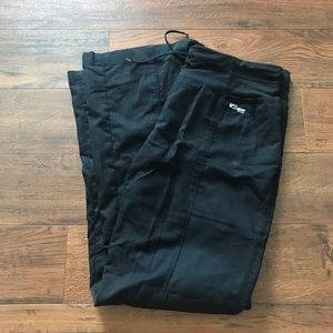 Black scrub pants yoga fit